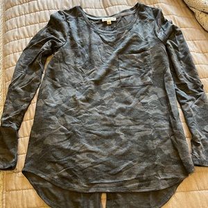 Grey army print shirt